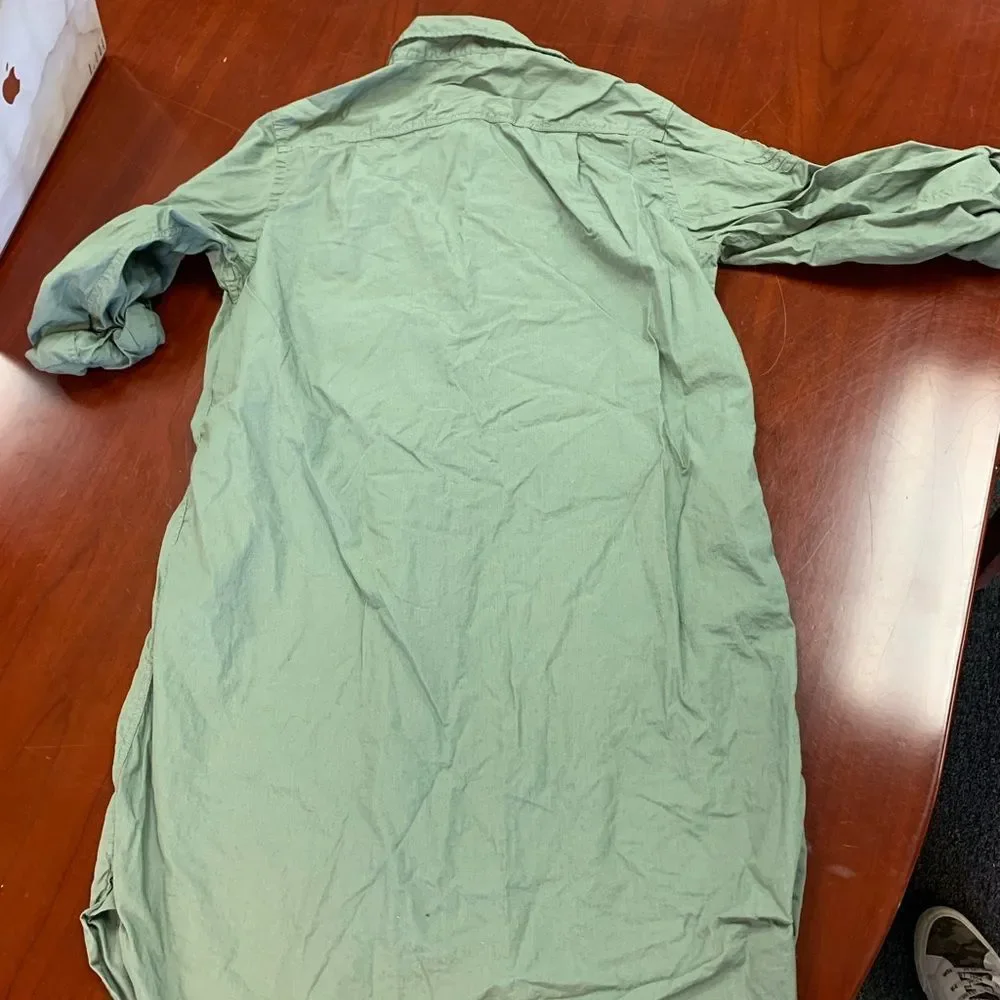 Jachs Comfort Shirt Olive Military Style Shirt Dress sz L (runs small) - Picture 6 of 8